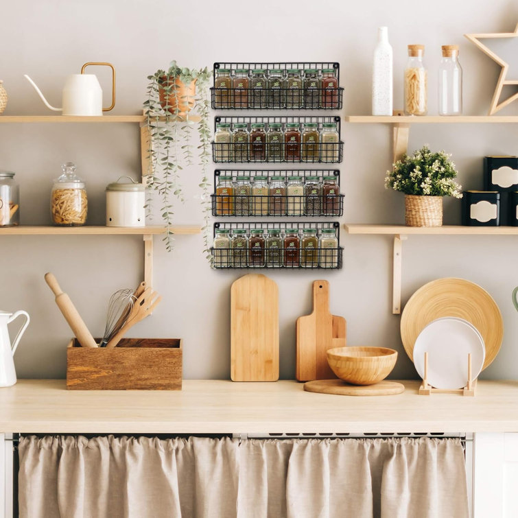 Farmhouse kitchen spice online rack